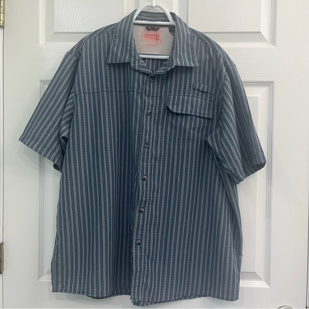 VINTAGE Wrangler Blue White Plaid Collar Button-Down Men's XL Casual Shirt Top